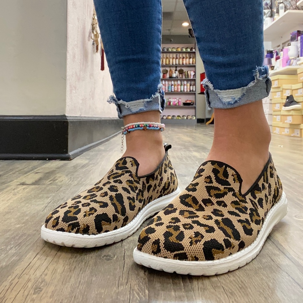 Gypsy Jazz cheetah slip ons
